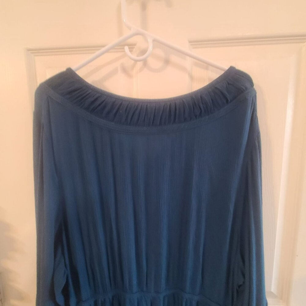 CITY CHIC MAXI BOHO DRESS PLUSE SIZE 20 PRE OWNED IN GOOD CONDITION TEAL COLOR - Picture 4 of 10